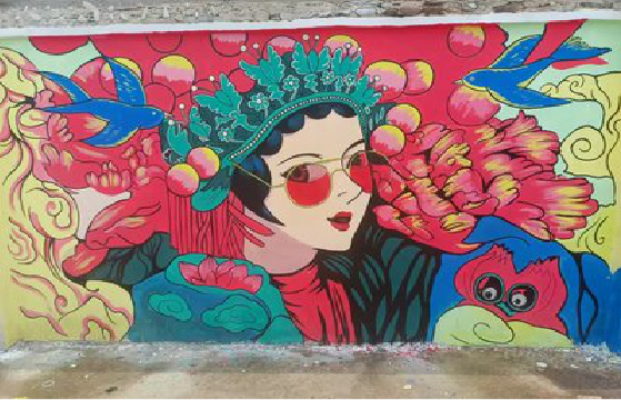 陆川墙体彩绘-网红墙