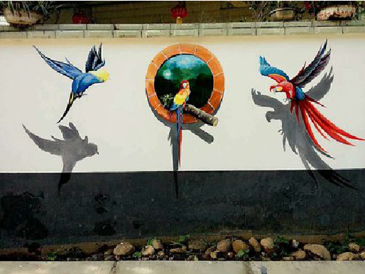 陆川视觉错位-3D墙绘设计