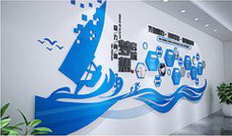 陆川海浪主题文化墙如何设计?